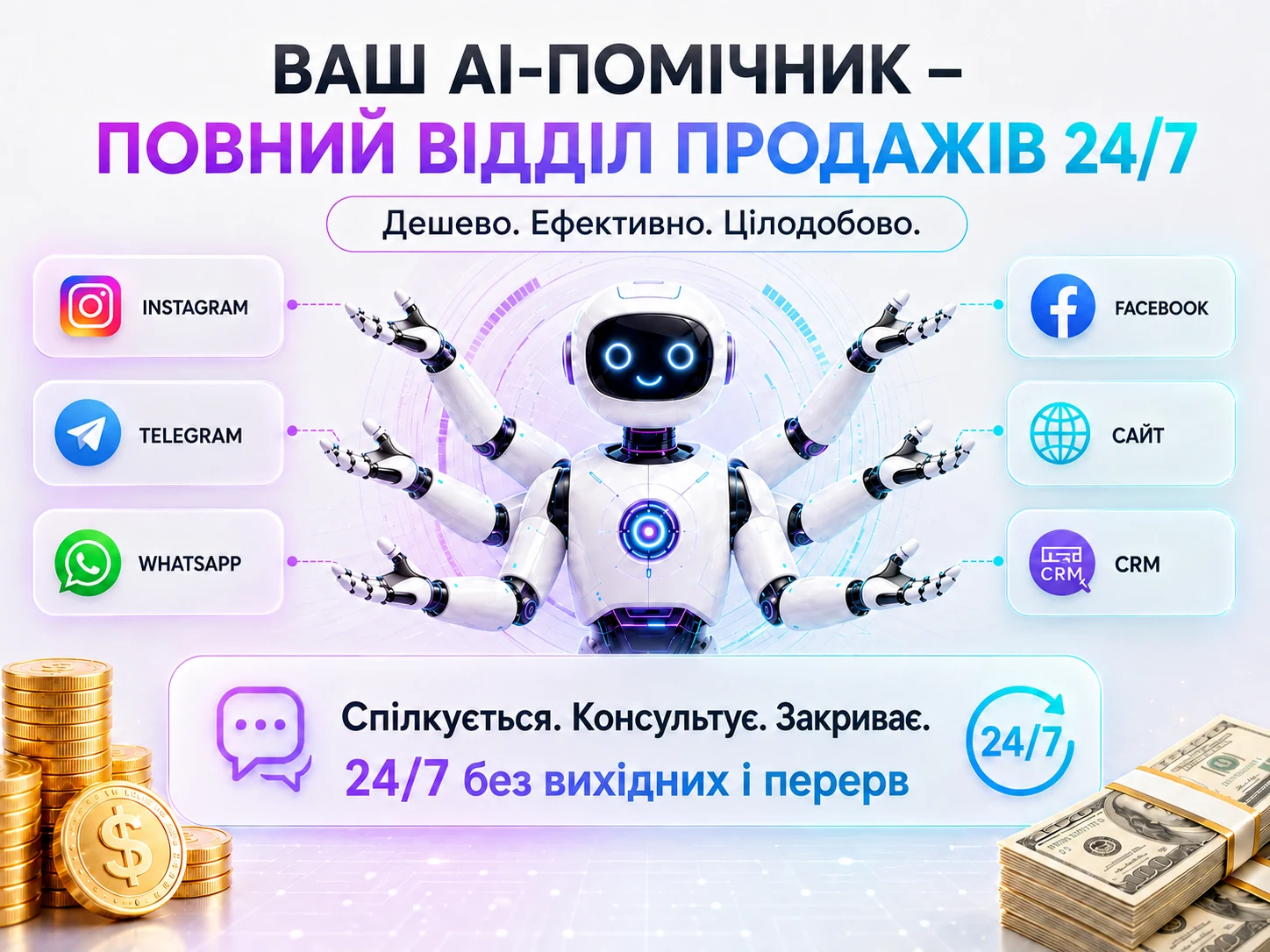 AI-помічник — повний відділ продажів 24/7